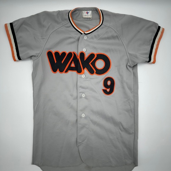 Descente Other - Vintage Descente Wako 9 Baseball Jersey Grey Orange Black Mens L D-300T Japan